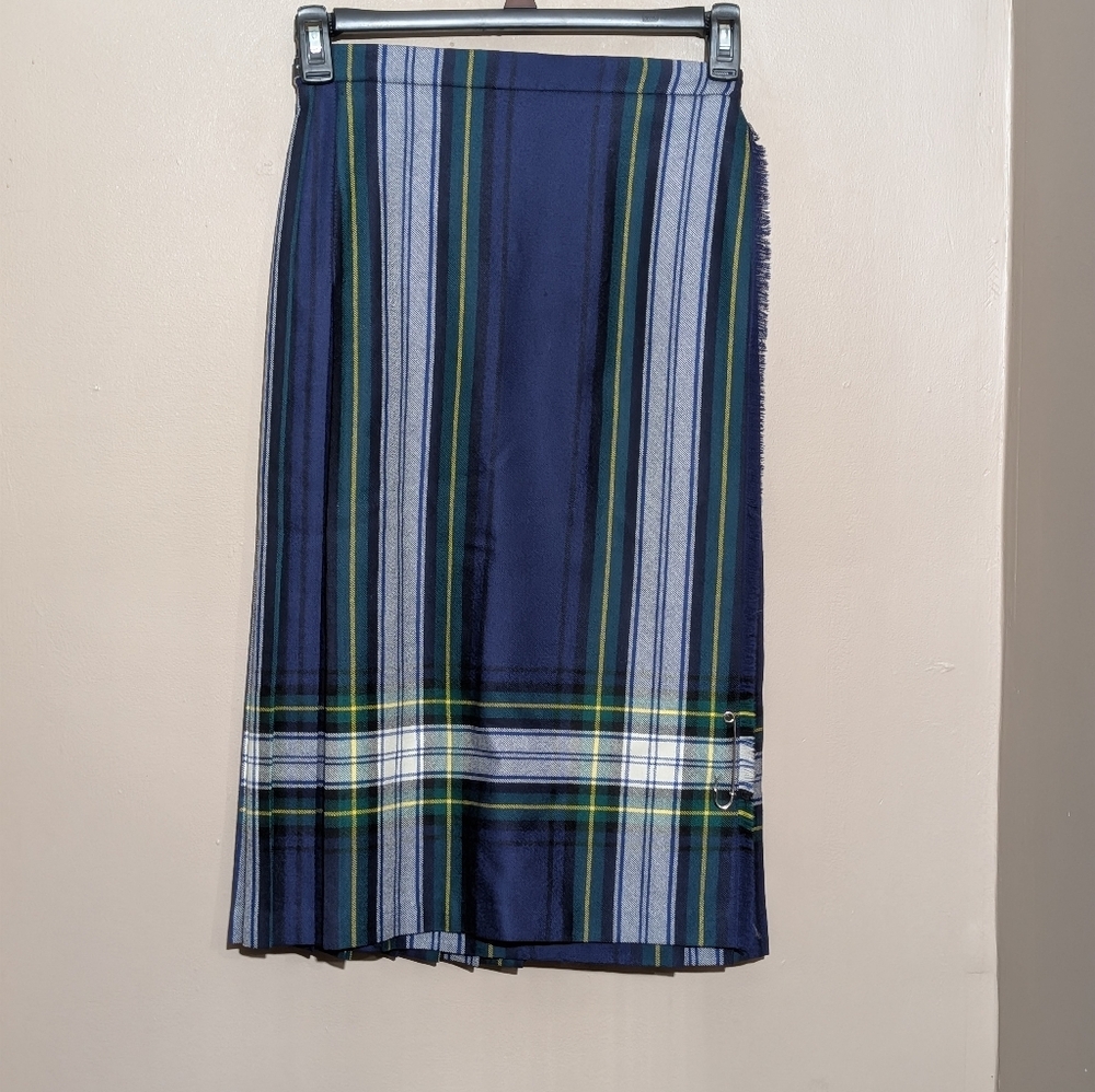Vintage Kilt, Size:12, Colors:Blue,Green, Yellow&White